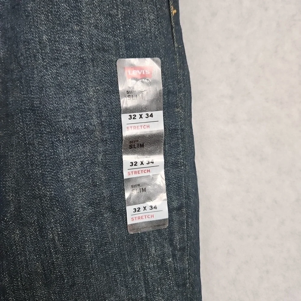 Levi's Men's 511 Slim Fit Stretch‎ Jeans Dark Blue 32W x 34L 45110408 New